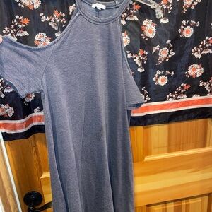 Z Supply Gray cold shoulder tshirt dress